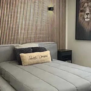 painéis de parede acústicos de madeira para quarto